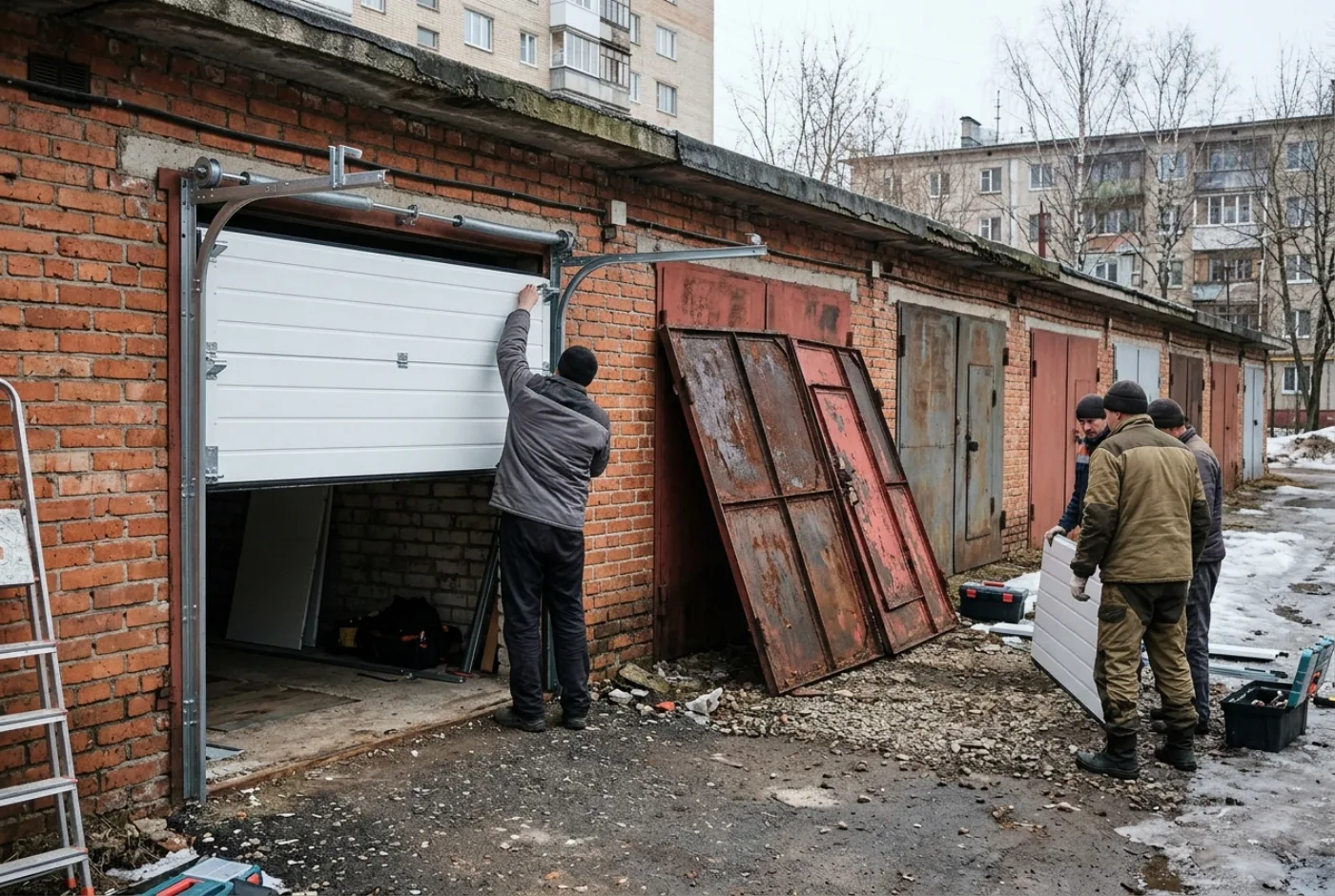 Замена гаражных ворот в Пензе